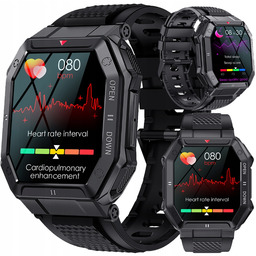 Smartwatch Zegarek Męski Militarny Rozmowy Wielofunkcyjny Pomiary Menu