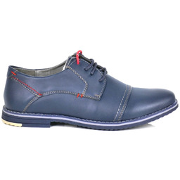 MĘSKIE PÓŁBUTY SZNUROWANE CASUAL HAVER AB120A-10 GRANAT CZERWONY