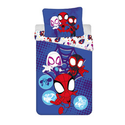 Jerry Fabrics Pościel bawełniana 140x200 Spider-Man Człowiek pająk