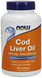 NOW Cod Liver Oil 1000mg Extra Strength 180caps