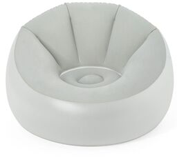 Fotel dmuchany, LED, Bestway, 102x97x71 cm, szary