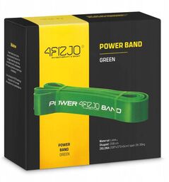 4Fizjo Power Band, guma oporowa do ćwiczeń, zielona,
