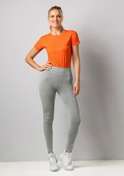 Legginsy bawełniane klasyczne gładkie GS06 Sielei szary