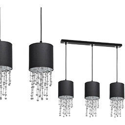 Milagro Lampa wisząca ALMERIA BLACK/CHROME 3xE27