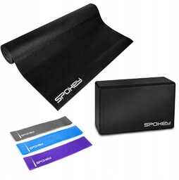 Zestaw Do Jogi Mata Tpe Kostka +gumy Pilates