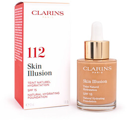 Clarins, Skin Illusion, podkład rozświetlający 112 Amber, SPF