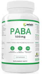 PABA Kwas Para-Aminobenzoesowy 500mg 120 kaps