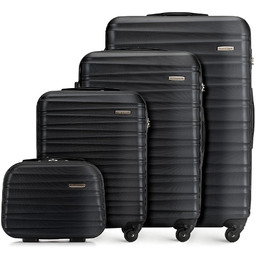 Komplet walizek z ABS-u z żebrowaniem