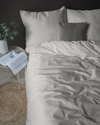 Pościel hotelowa adamaszkowa 160x200 beżowa hotelowa PREMIUM