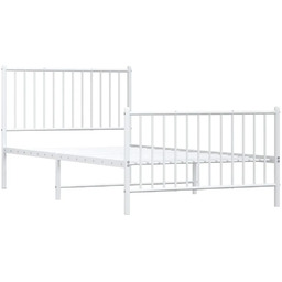Elior Białe metalowe łóżko rustykalne 100x200 cm F5-K53