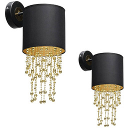 Milagro Kinkiet ALMERIA BLACK/GOLD 1xE27