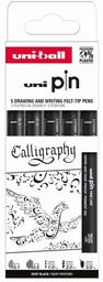 Cienkopis kreślarski PIN 200 Calligraphy czarny różne końcówki