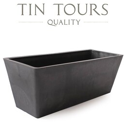 CZARNA PROSTOKĄTNA DONICA Z KOMPOZYTU 35x14x13 cm