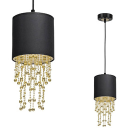 Milagro Lampa wisząca ALMERIA BLACK/GOLD 1xE27