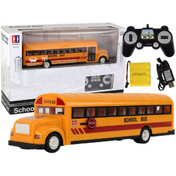 Żółty Autobus Szkolny Zdalnie Sterowany R/c Otwierane Drzwi