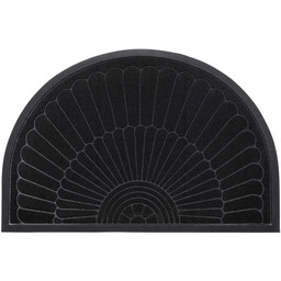 Wycieraczka podgumowana Tivoli Rozeta Półokrąg czarny