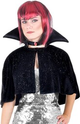 Vampire Lady Shrug Cape with lapel revers and
