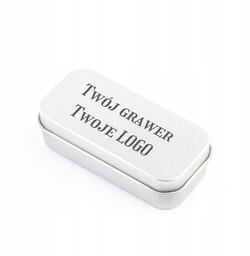 metalowe pudełko na pendrive Grawer Logo