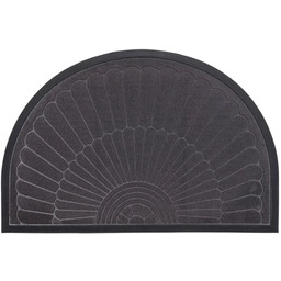 Wycieraczka podgumowana Tivoli Rozeta Półokrąg szary