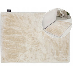 Dywan do Łazienki Miękki Rabbit Antypoślizgowy Pluszowy Kremowy