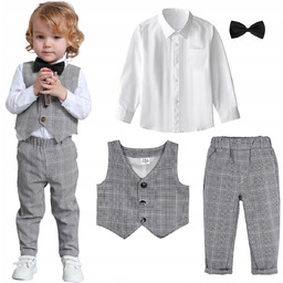 Kombinezon niemowlęcy strój urodzinowy z kamizelką koszulowy Pant