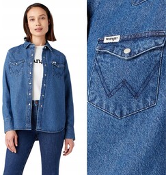 Wrangler 27WW SHIRT Mid Stone DżINS DAMSKA KOSZULA