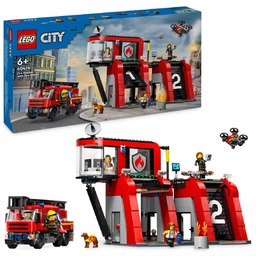 LEGO City - Straż pożarna remiza strażacka wozy