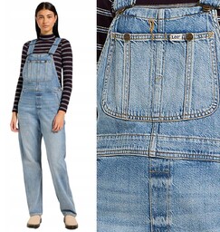 Lee Straight Bib Blue Grimmer Ogrodniczki Damskie Spodnie