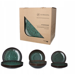 Lubiana Serwis Obiadowy Zestaw Talerze Komplet Talerzy 12