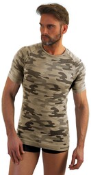 Koszulka termiczna thermo activ bielizna bezszwowa moro k/r-xl