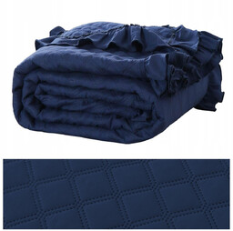 Narzuta 140 x 200 Pikowana Dwustronna Ruffy Granat