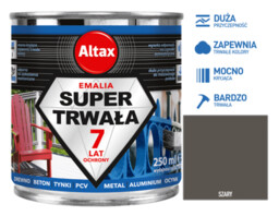Altax Super Trwała Emalia 250ml Szary