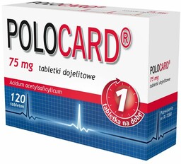 Polocard 75 mg lek zapobiegający powstawaniu zakrzepów, 120