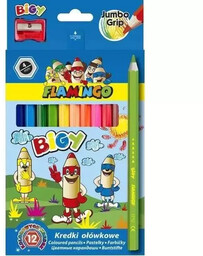 Kredki ołówkowe "Jumbo Bigy" 12 kolorów - Titanum