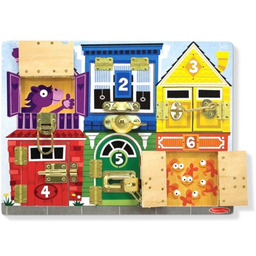 MELISSA&DOUG Drewniana tablica manipulacyjna Zestaw zamków