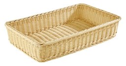 Wyprzedaż - Koszyk prostokątny z polipropylenu 530x325x(H)100mm beżowy