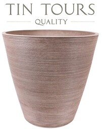 DUŻA DONICA DO DOMU I OGRODU TAUPE 43x43x41