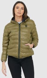 BLAUER Czarno-zielona damska dwustronna kurtka Stella reversible down