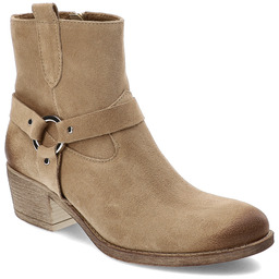 Armodo Beżowe Kowbojki Stylowe Obuwie Damskie