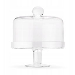 Patera Szklana Z Kloszem Pokrywą Na Nodze 23,5