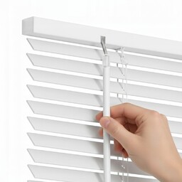 Żaluzja Drewniana gotowa pozioma 25 mm Biała 60x140