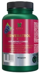 LANCO NUTRITIONS Resweratrol + Anti-Aging Combo, 90 kapsułek