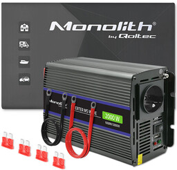 Qoltec Monolith 2000 MS Wave 12V na 230V