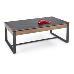 ława ramona czarny marmur / orzech halmar