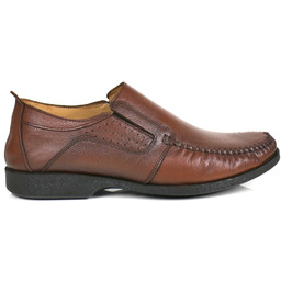 WSUWANE PÓŁBUTY MĘSKIE ZE SKÓRY SOKOLSKI 901 BRĄZOWE