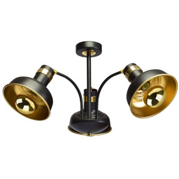 Milagro Lampa sufitowa MARGO BLACK/GOLD 3xE27