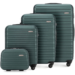 Komplet walizek z ABS-u z żebrowaniem