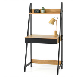 Dębowe Biurko Z Regałem Drabinką Dla Dziecka Dalen