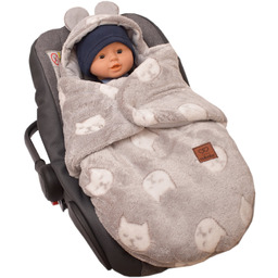 Śpiworek Myszka Culbaby KOTY bipolar bawełna szara 3w1