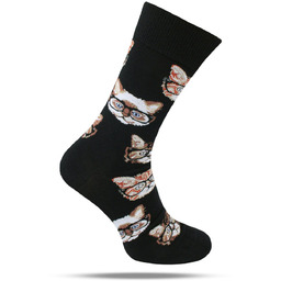 Tematyczne Skarpetki Bawełniane - Koty w Okularach SKEMACSHSTR0203okularykoty